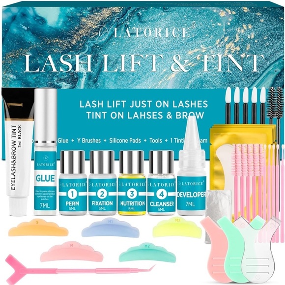 Lash Lift Kit Eyelash Lift & Tint Brow Lamination Natural Lash Curling Salon DIY - Picture 1 of 15
